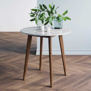 Nathan James Piper Faux Marble Round