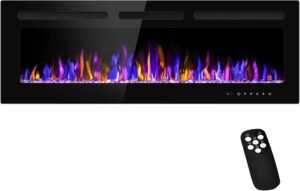 50" Electric Fireplace Wall Mounted