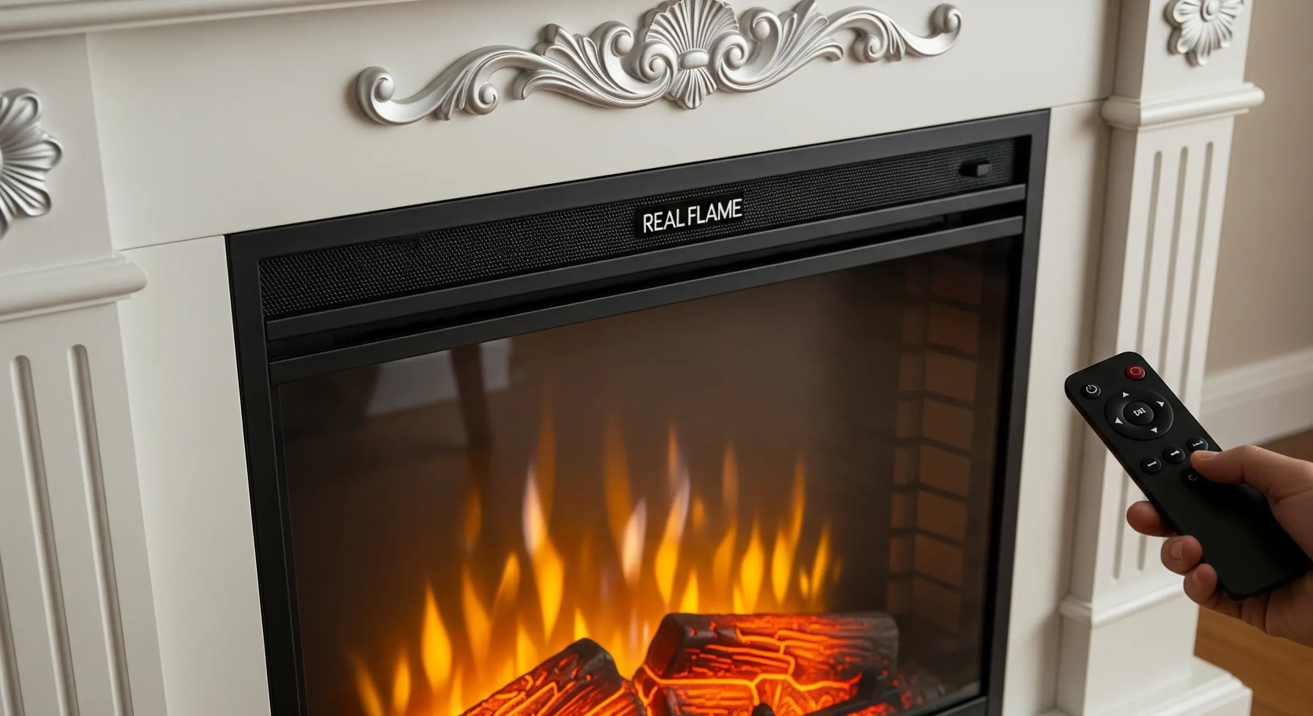 electric fireplace with mantel