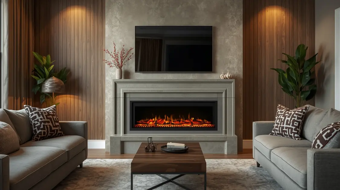 electric fireplace with mantel